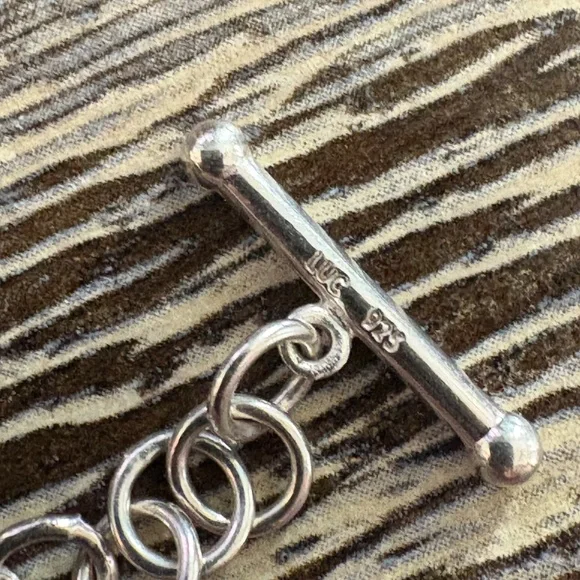 BEAUTIFUL Sterling Silver 925 Abalone Link Bracelet Adjustable - Picture 9 of 10